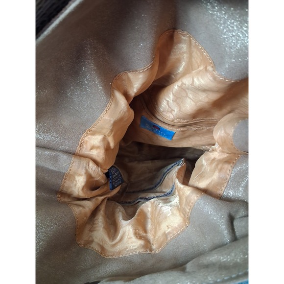 Kathy Van Zeeland Chocolate Brown Concho Belt Handbag Boho Designer‎ Bead Hippie - Picture 9 of 12